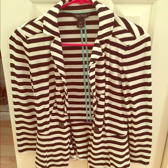 WHBM Striped Ponte Blazer - Picture 2 of 6